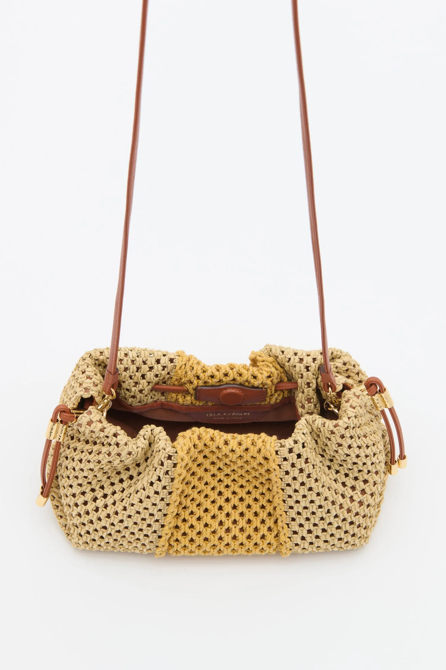 Remy Mini Soft Clutch - Raffia Stripe