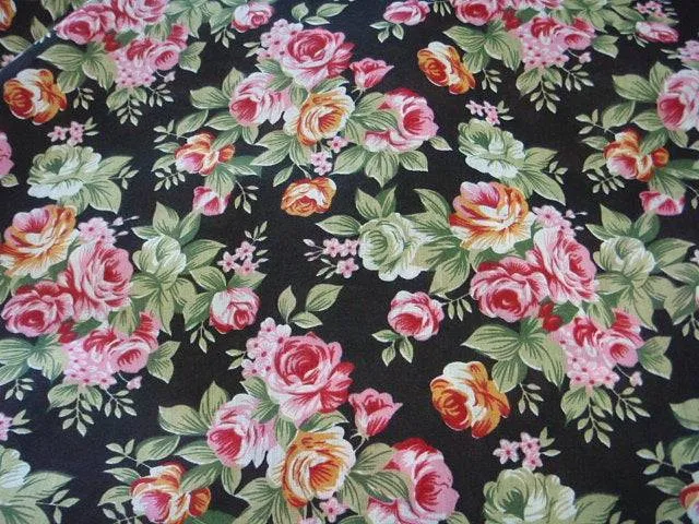 Rose Cluster - Poly/Cotton Print