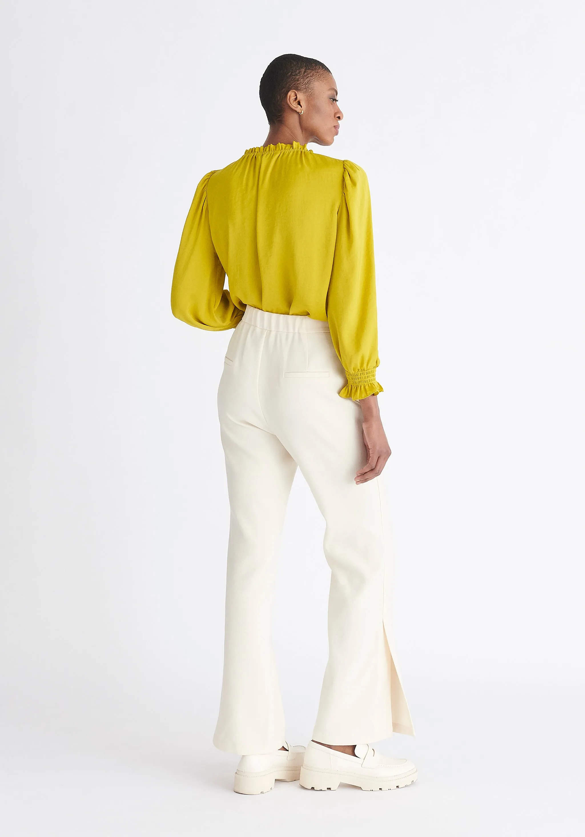 Ruched Collar Blouse