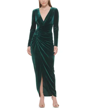 Ruched Velvet Gown