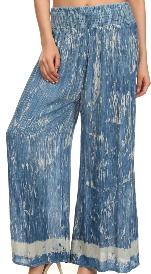 Sakkas Shyla Elastic Waistband Palazzo Pants