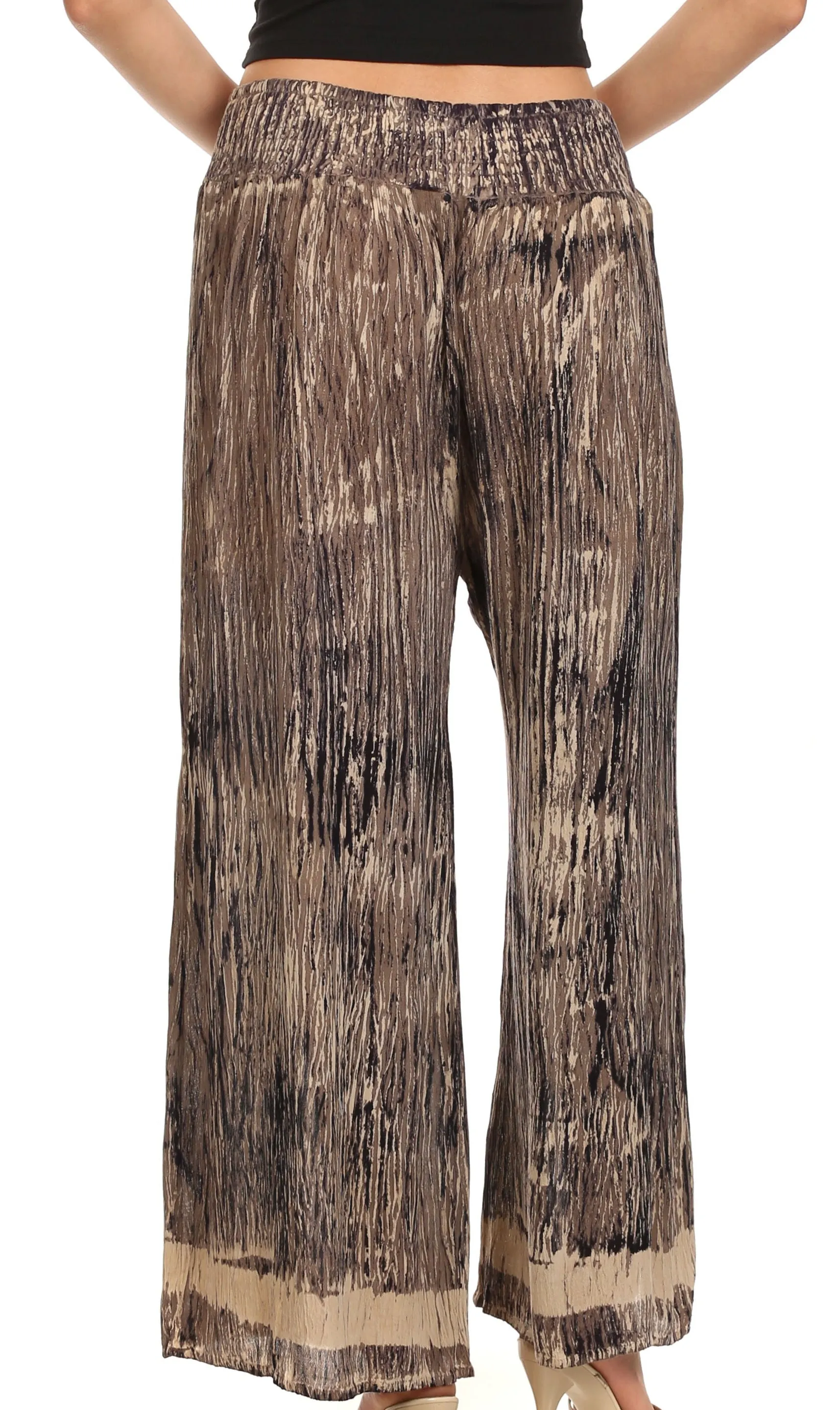 Sakkas Shyla Elastic Waistband Palazzo Pants