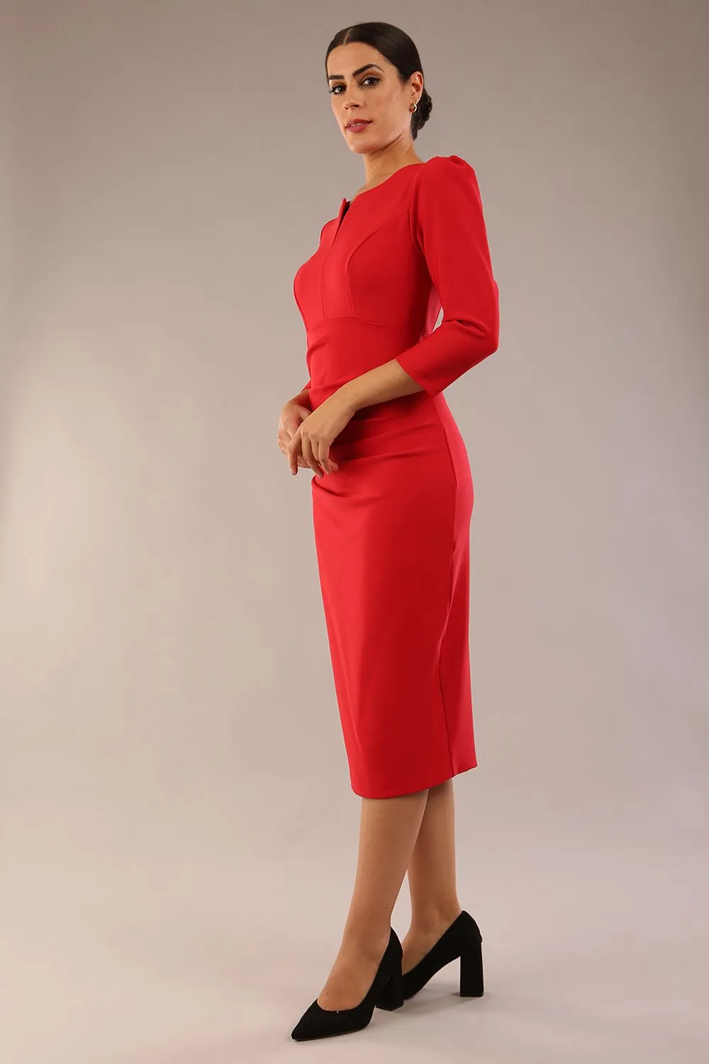 Seed Fitzrovia 3/4 Sleeve Pencil Dress