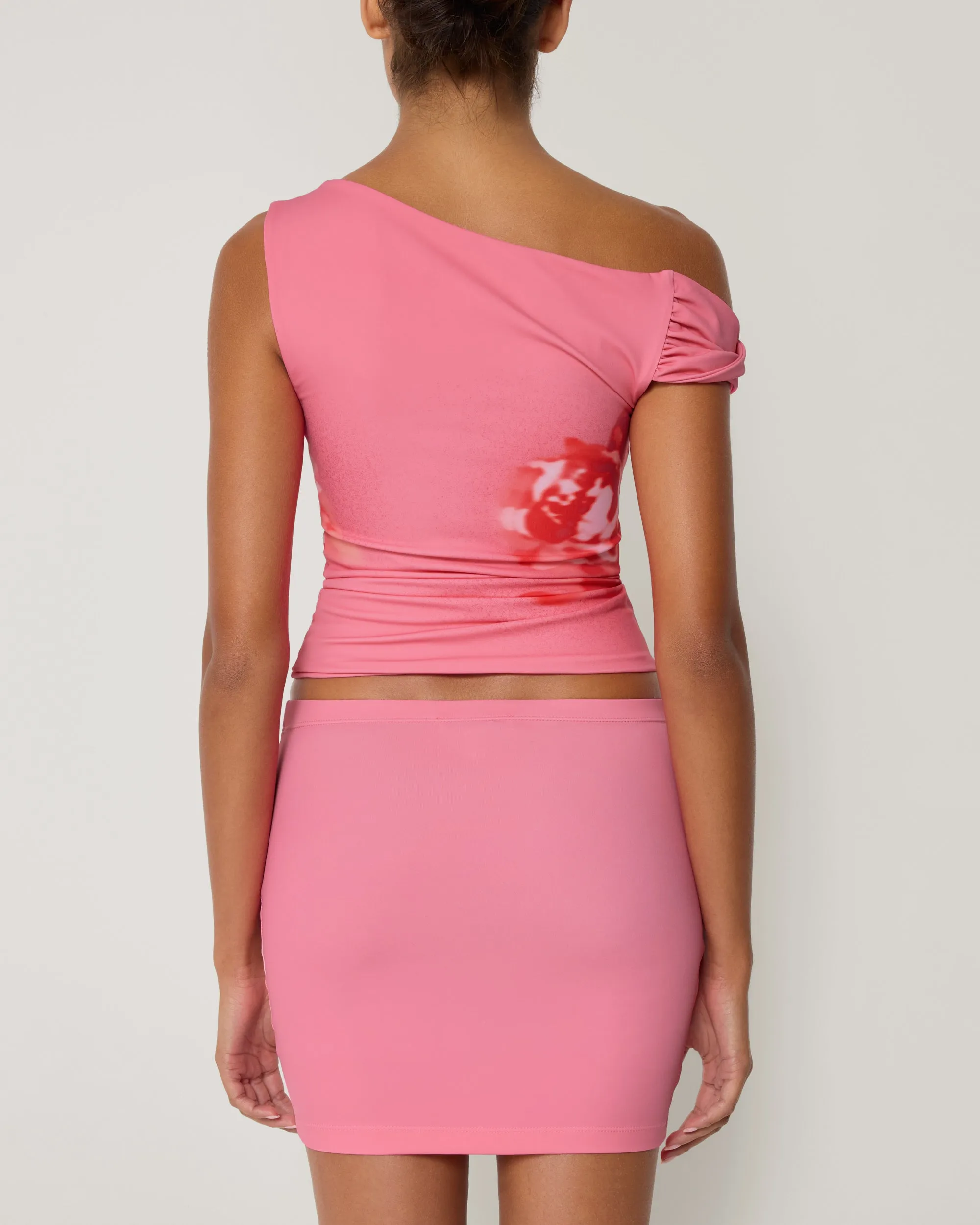 Smooth Stretch Ultra Mini Skirt | Pink Peony