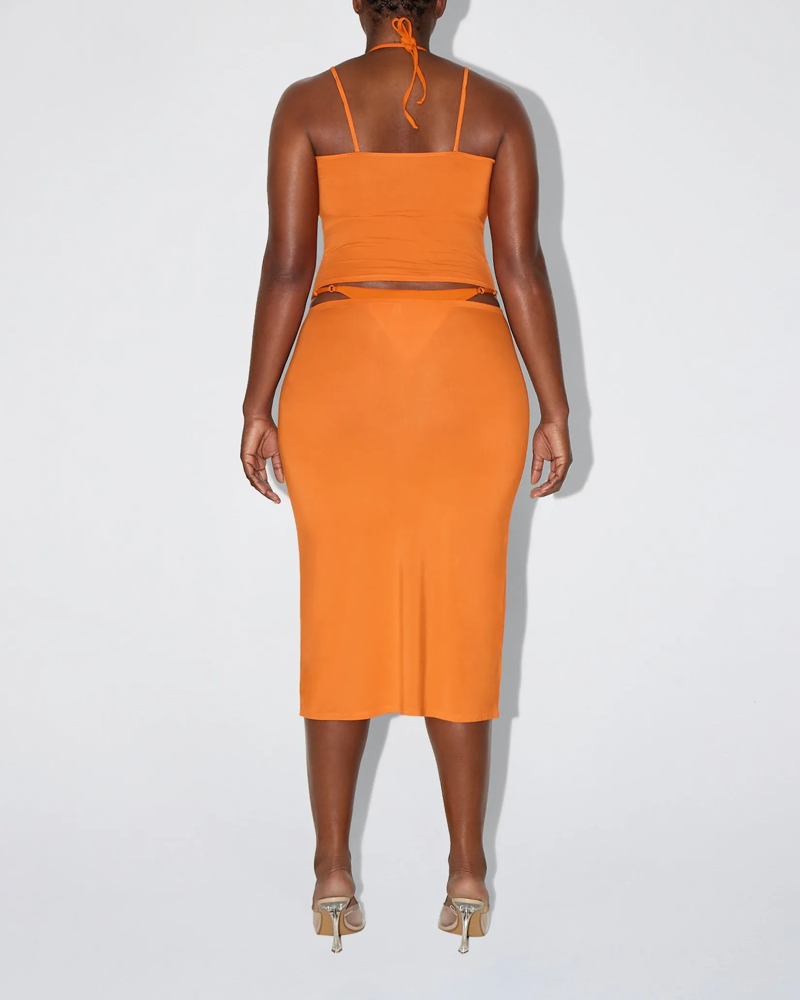 Soft Stretch Midi Skirt | Sunset