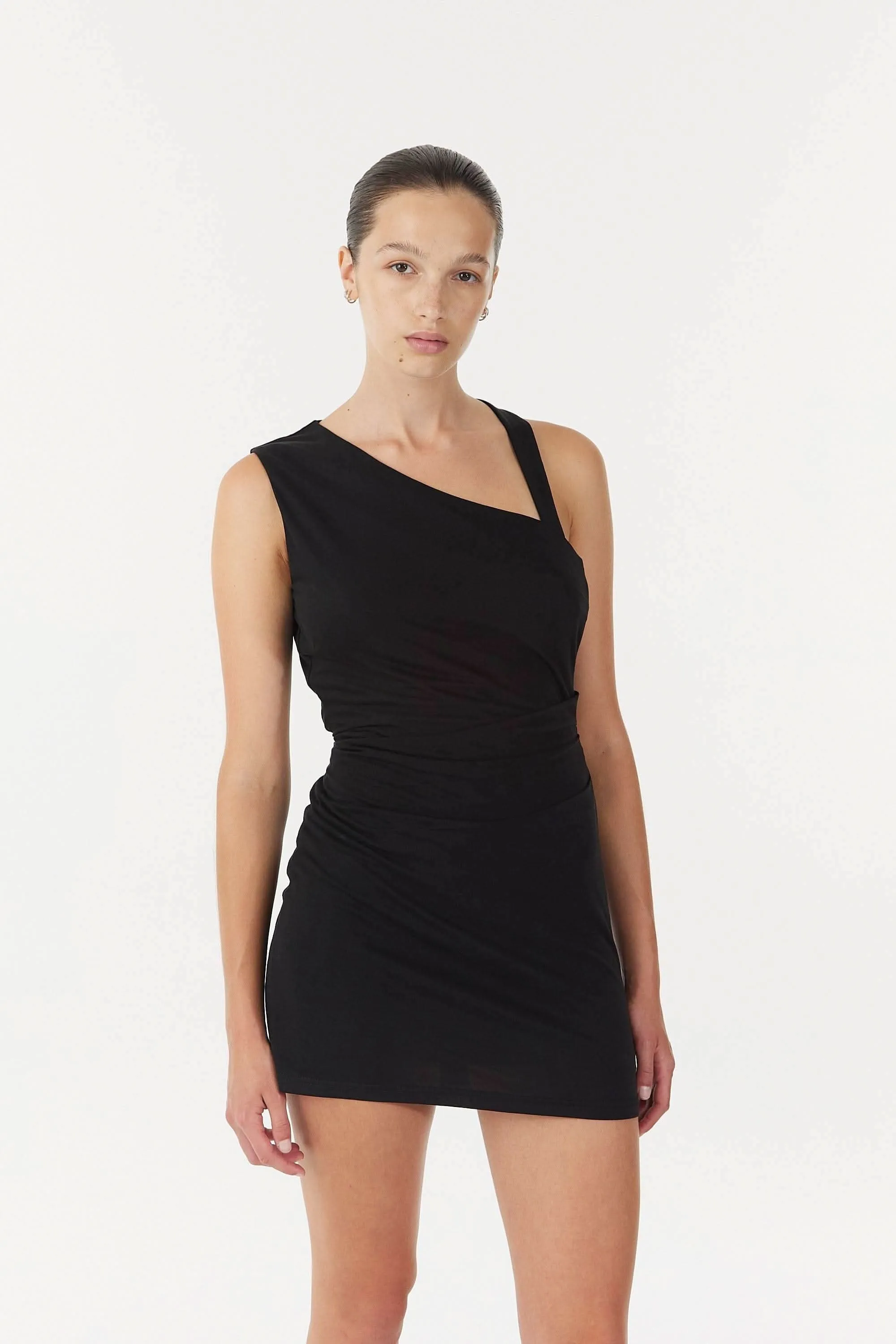 Stirling Twist Asymmetric Mini Dress