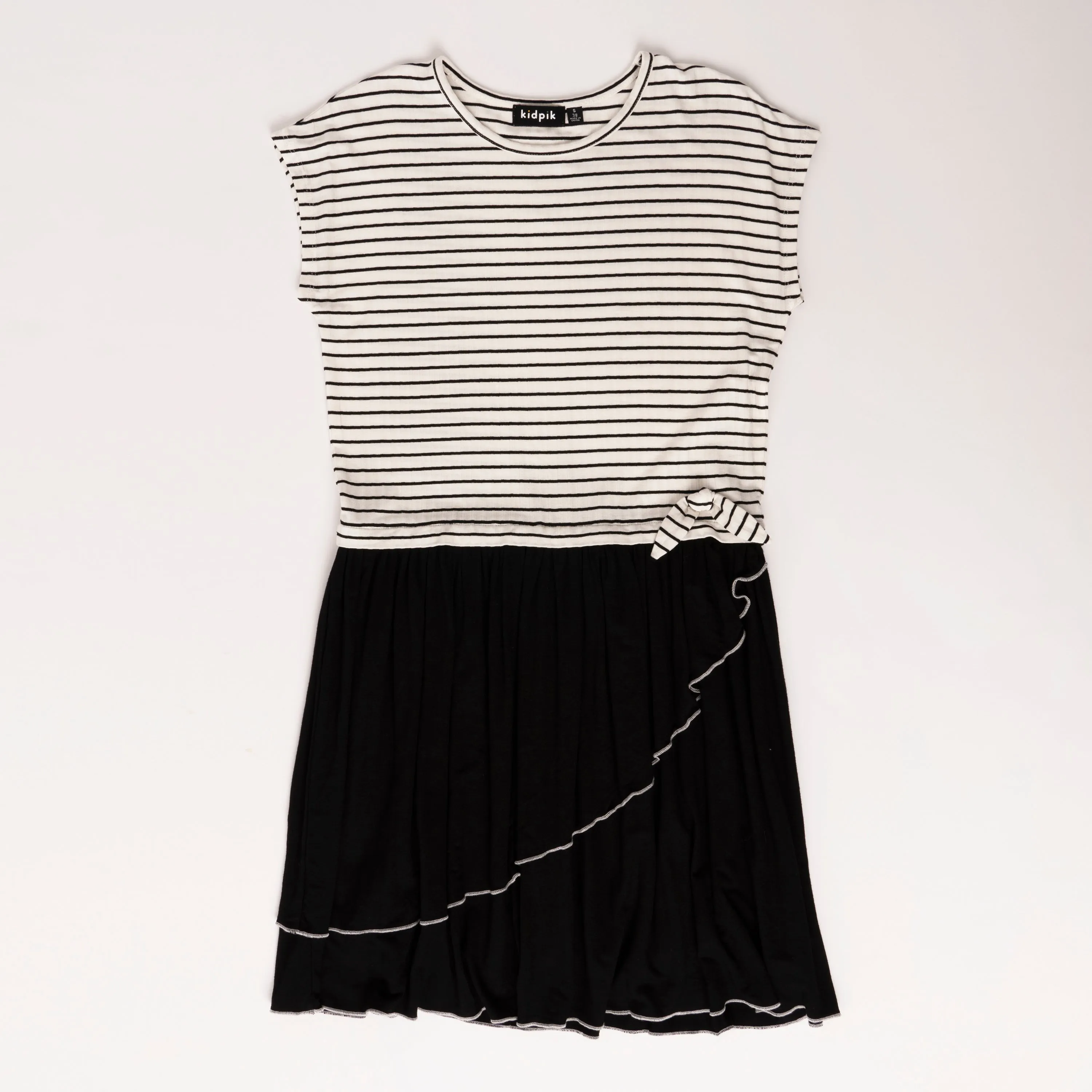 Stripe Tiered Drop Waist Dress