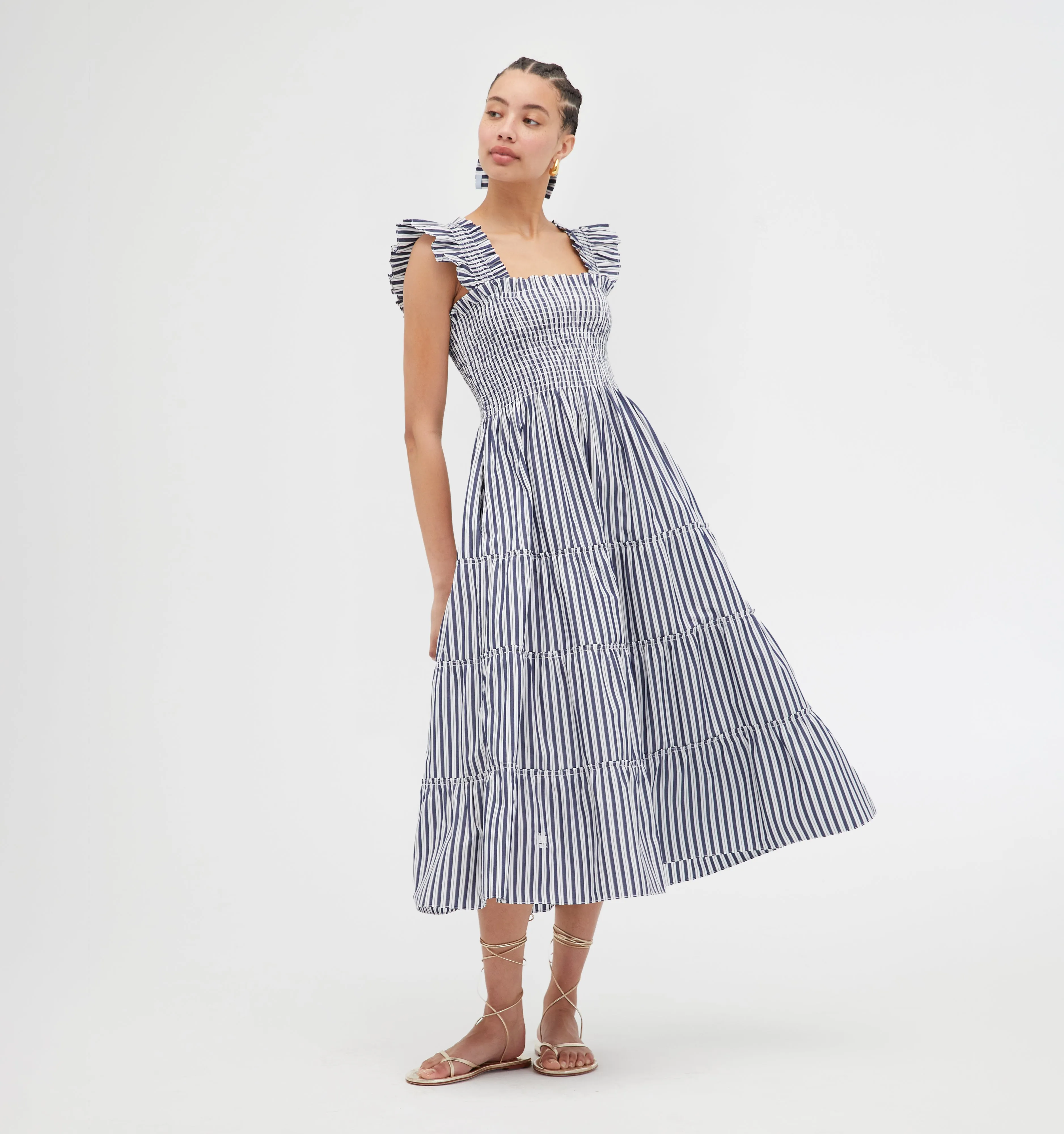 The Ellie Nap Dress - Navy Stripe