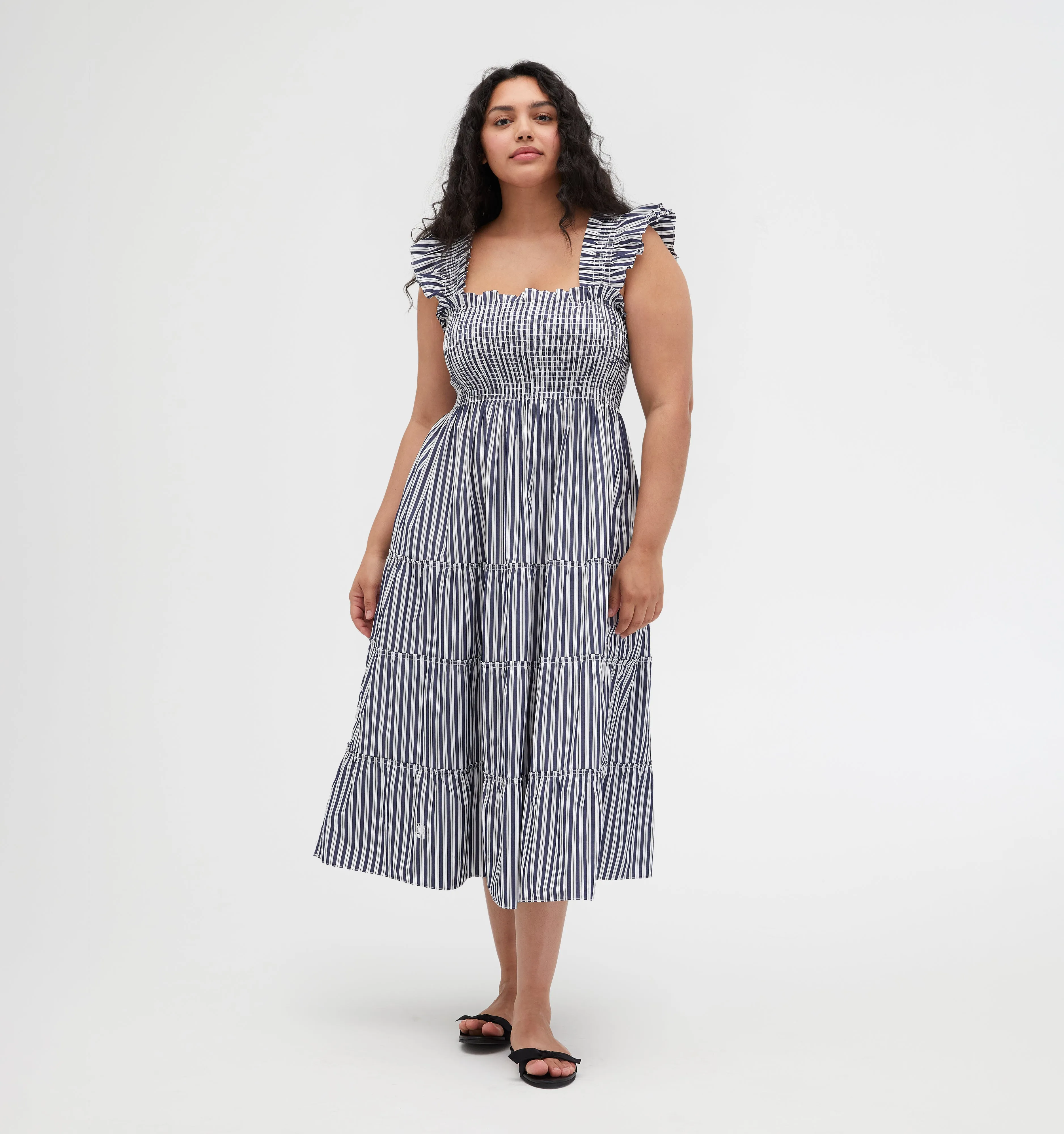 The Ellie Nap Dress - Navy Stripe