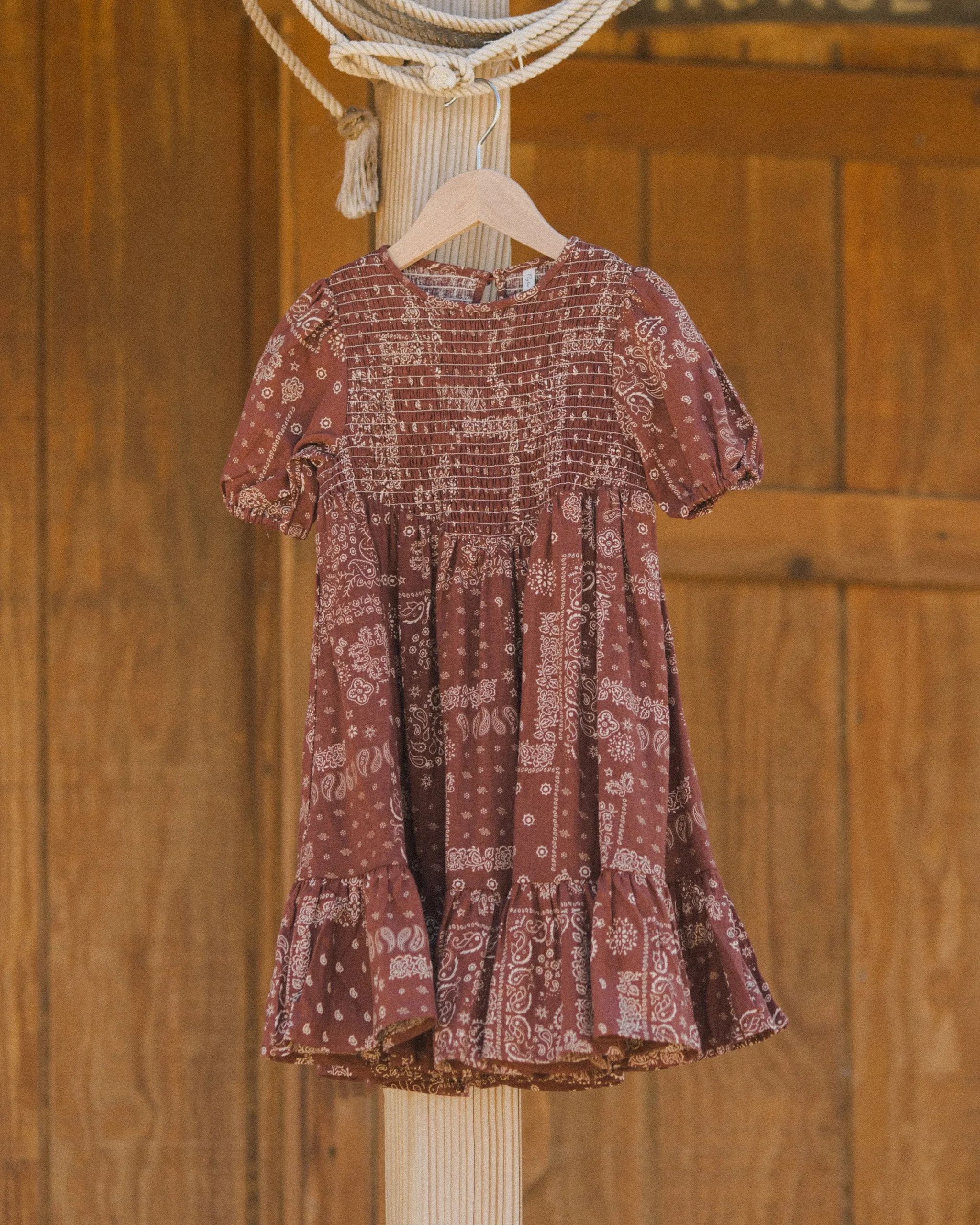 The Lydia Dress by Rylee   Cru - Brick Bandana - KIDS