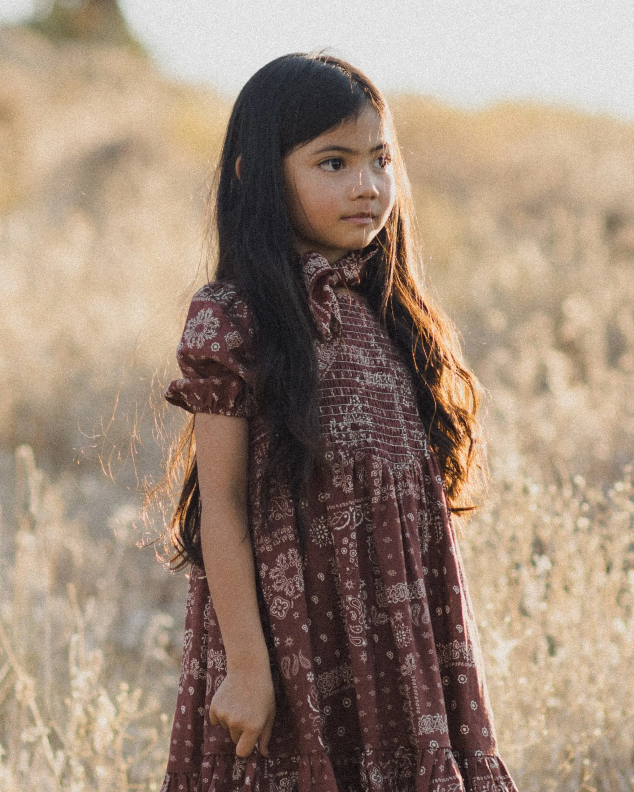 The Lydia Dress by Rylee   Cru - Brick Bandana - KIDS