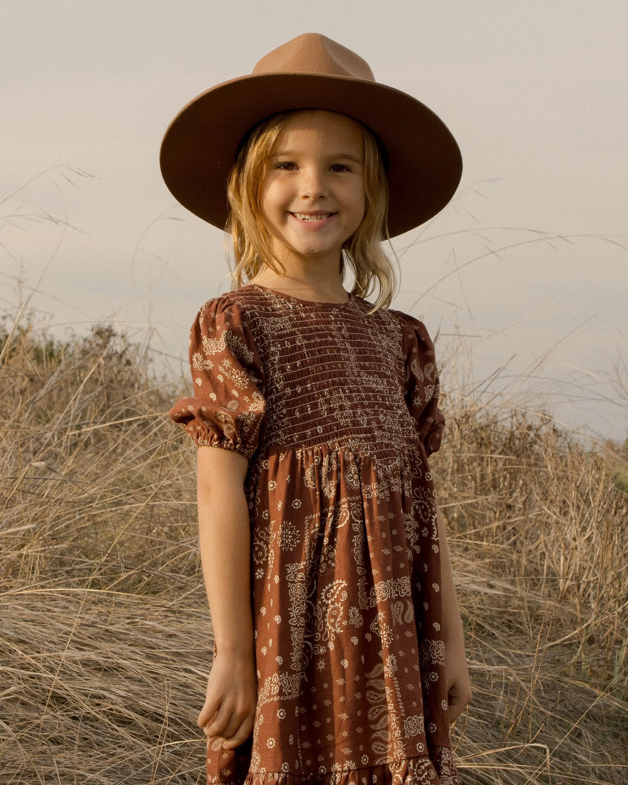 The Lydia Dress by Rylee   Cru - Brick Bandana - KIDS