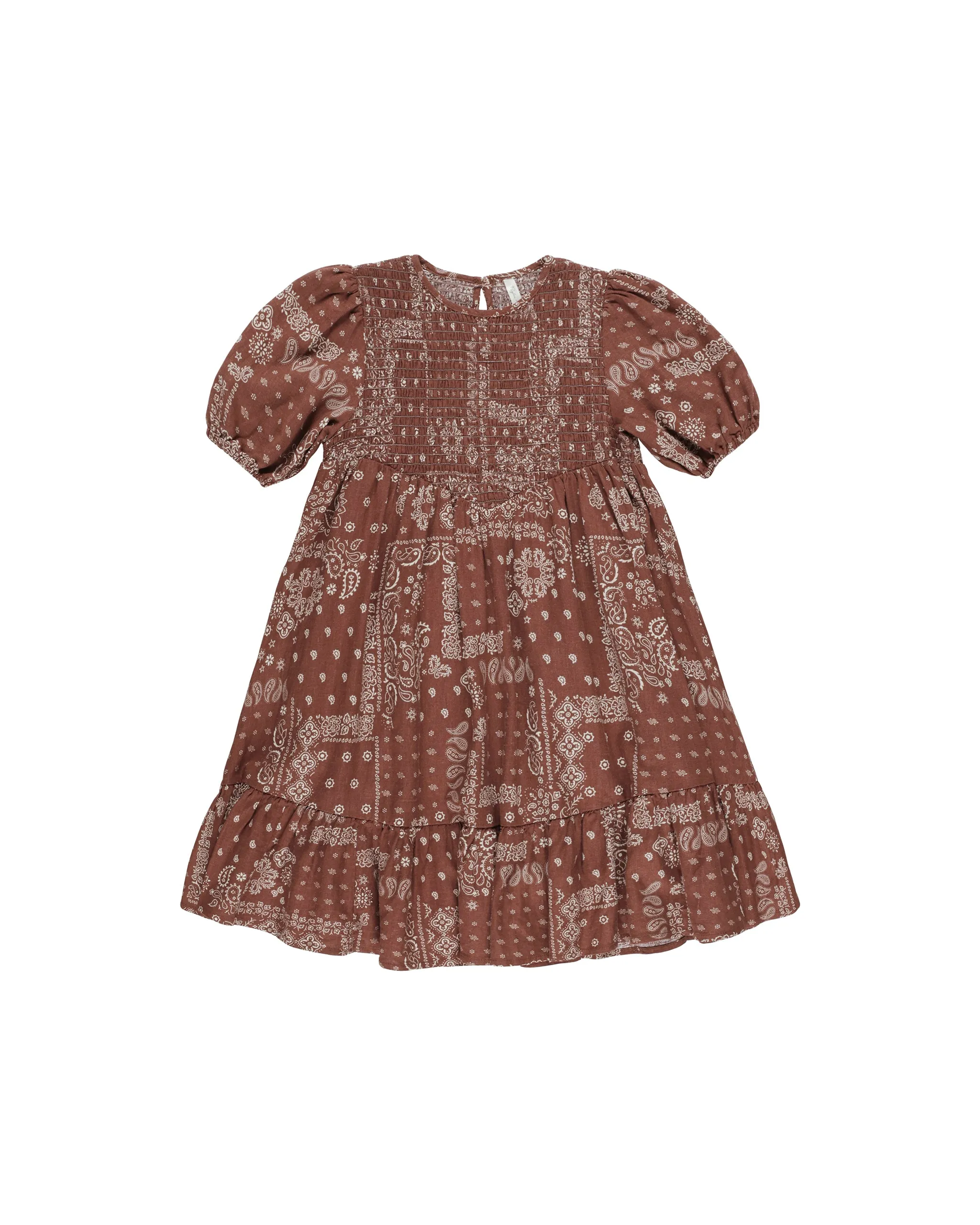 The Lydia Dress by Rylee   Cru - Brick Bandana - KIDS