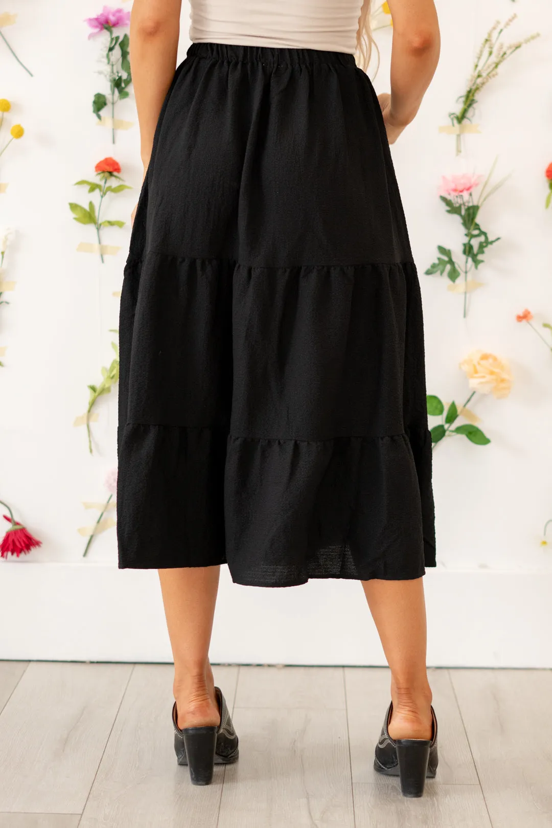 Tiered maxi skirt