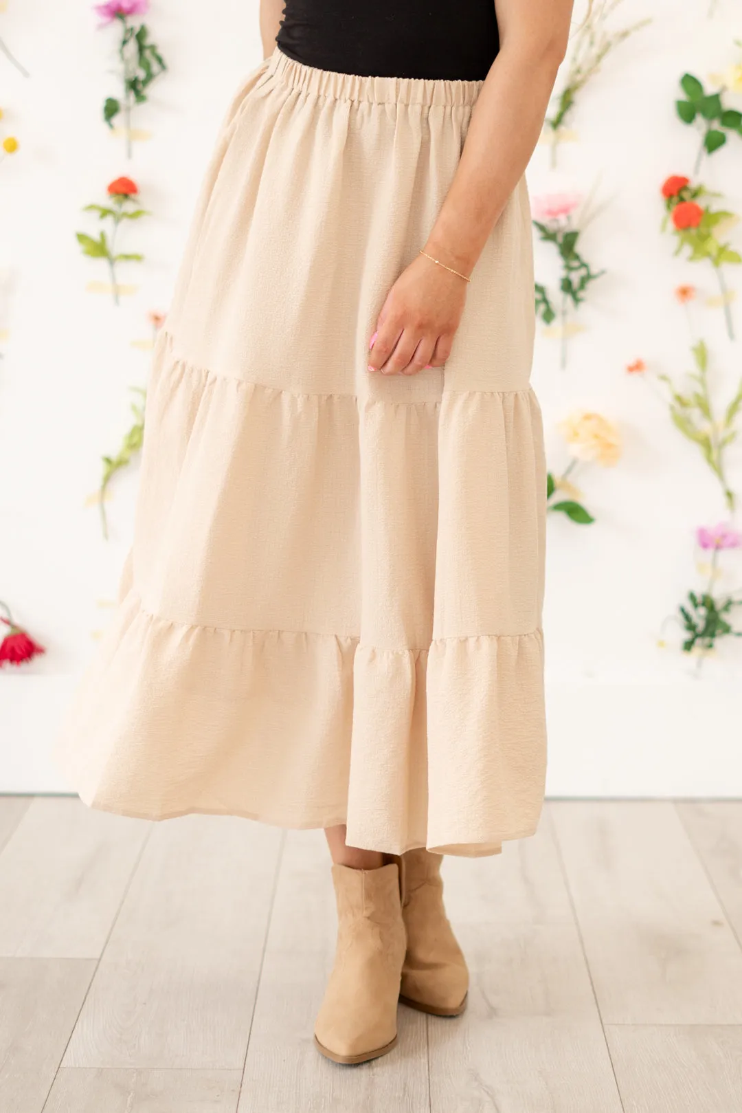 Tiered maxi skirt