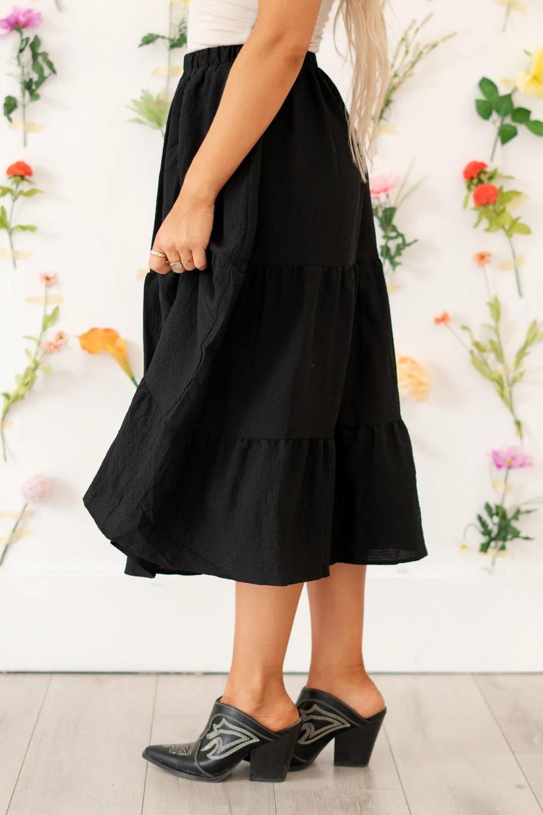 Tiered maxi skirt