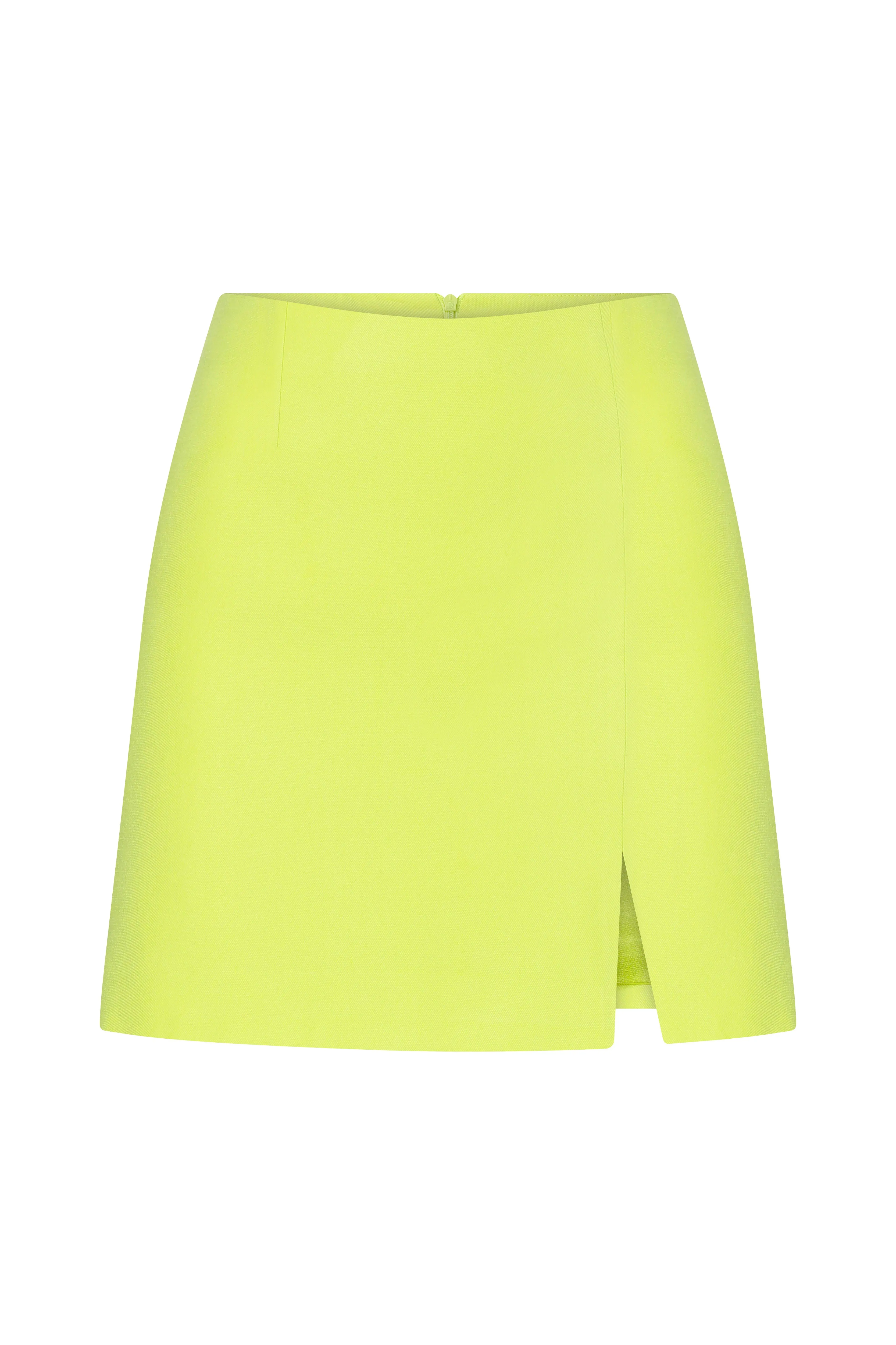 Vance Mini Skirt in Lime