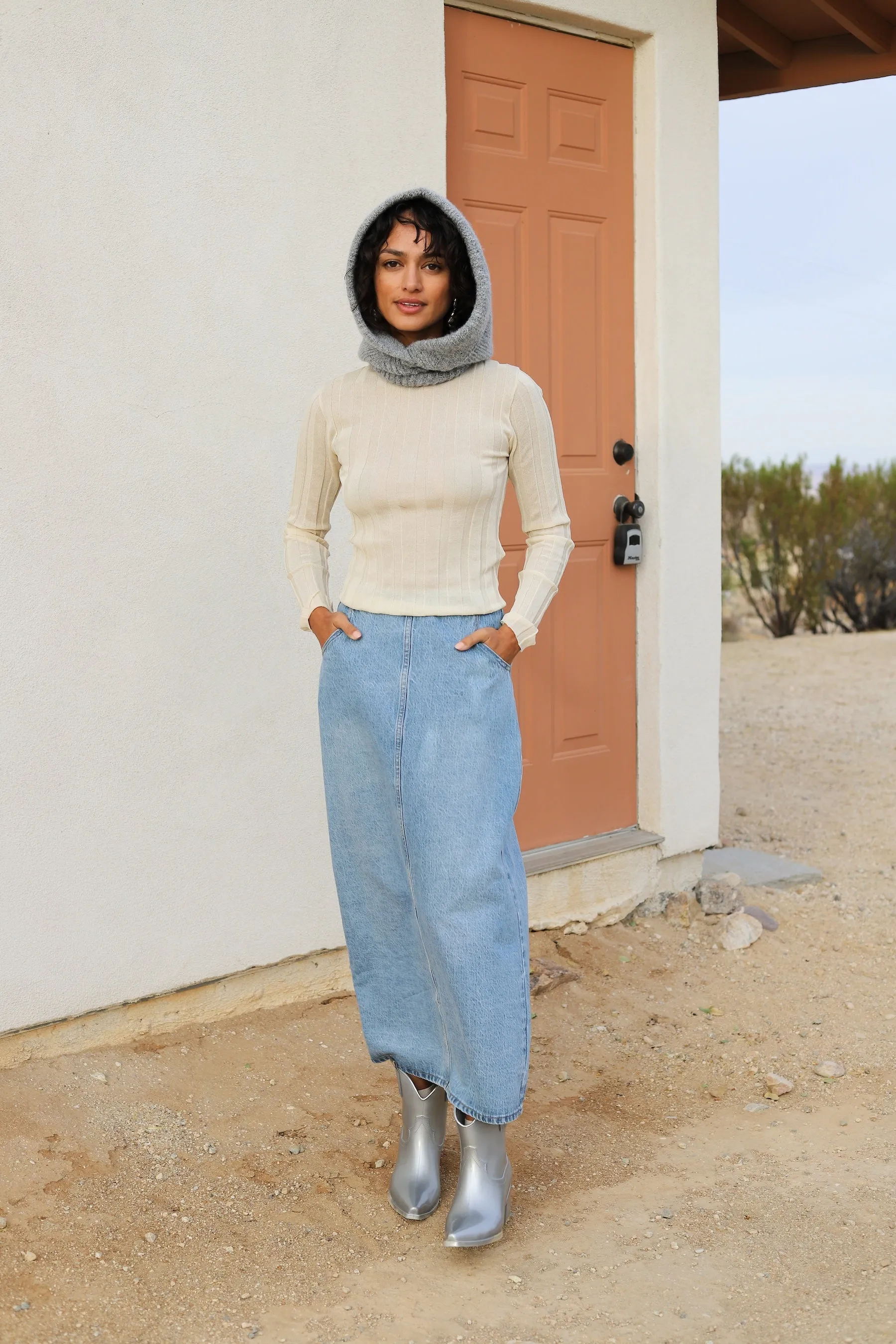 Vintage Blue Charlie Maxi Skirt