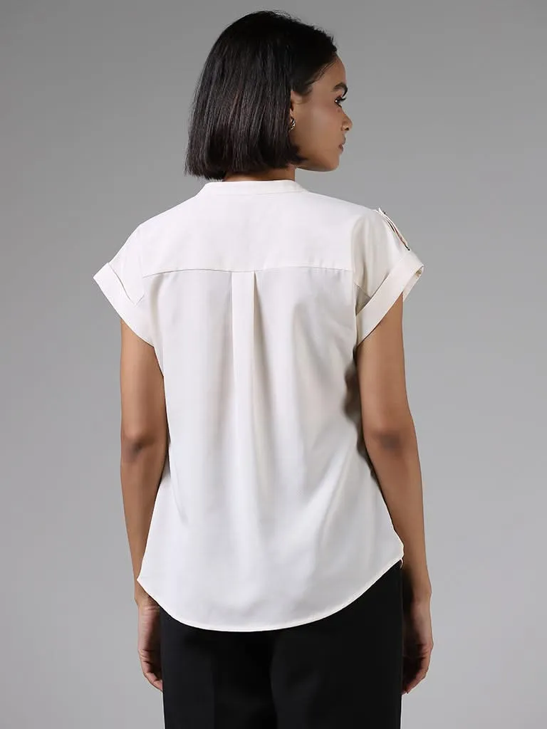 Wardrobe Solid Ivory Shirt