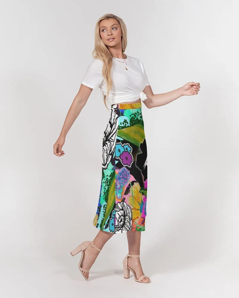 whole LOTTA flowers DOUBLE TAKE Women's A-Line Midi Skirt