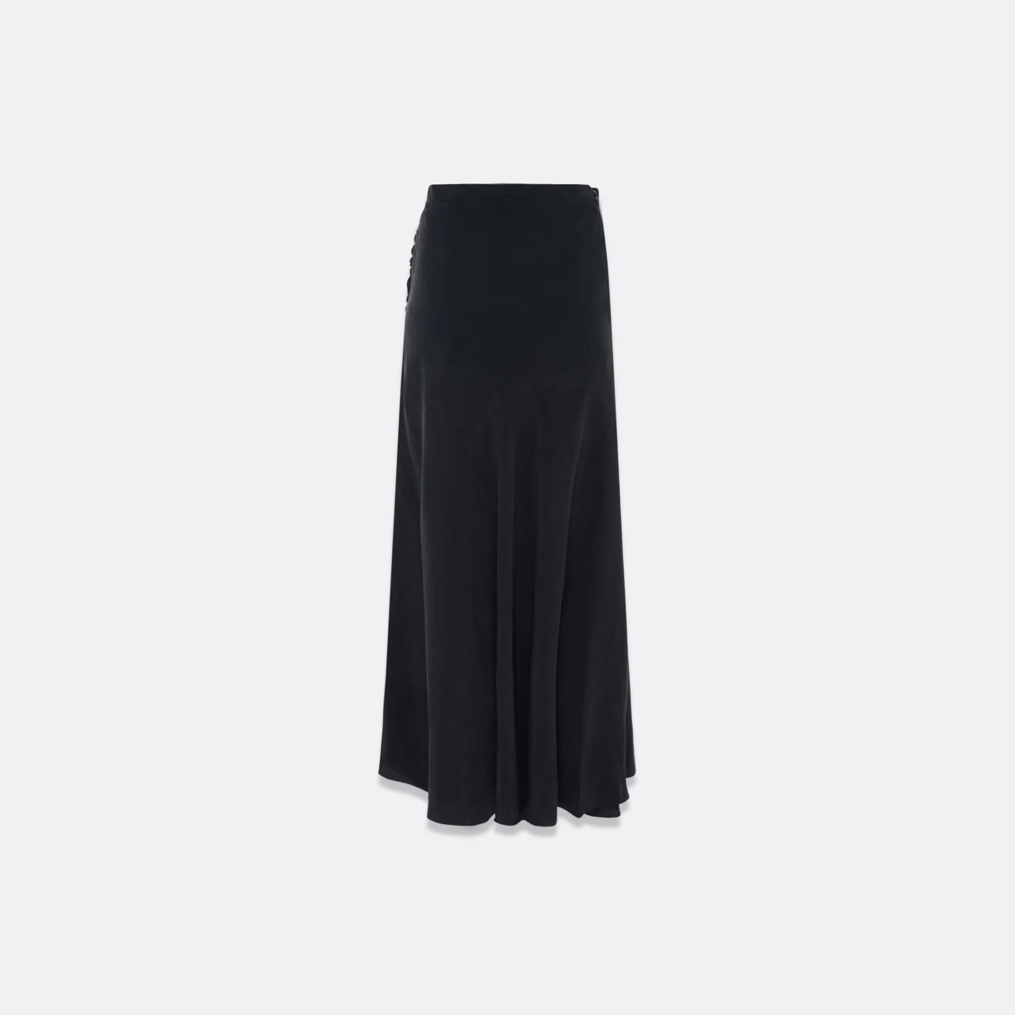 WOMEN'S SLIT DRAPED LONG SKIRT